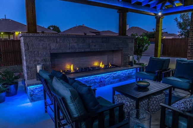 Include a Gorgeous, Outdoor Fireplace on Your Patio