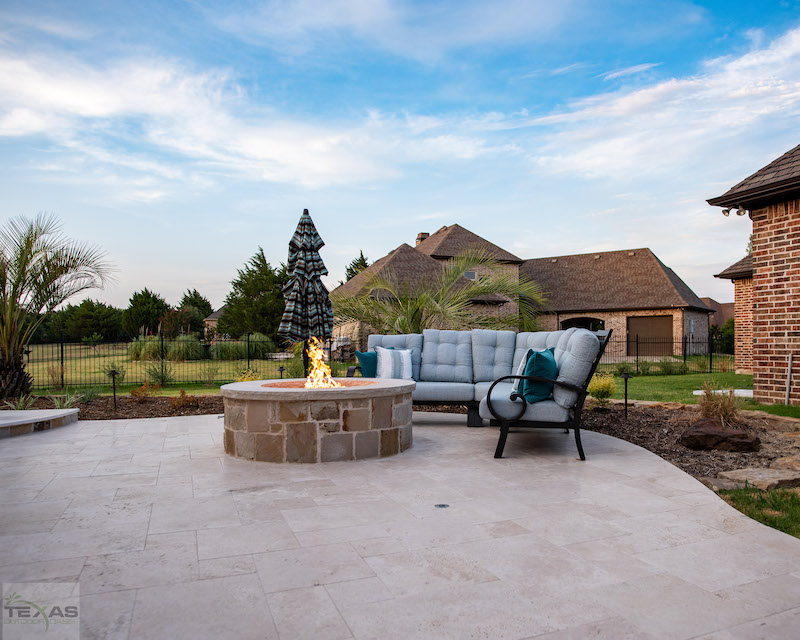 Travertine Patio finish