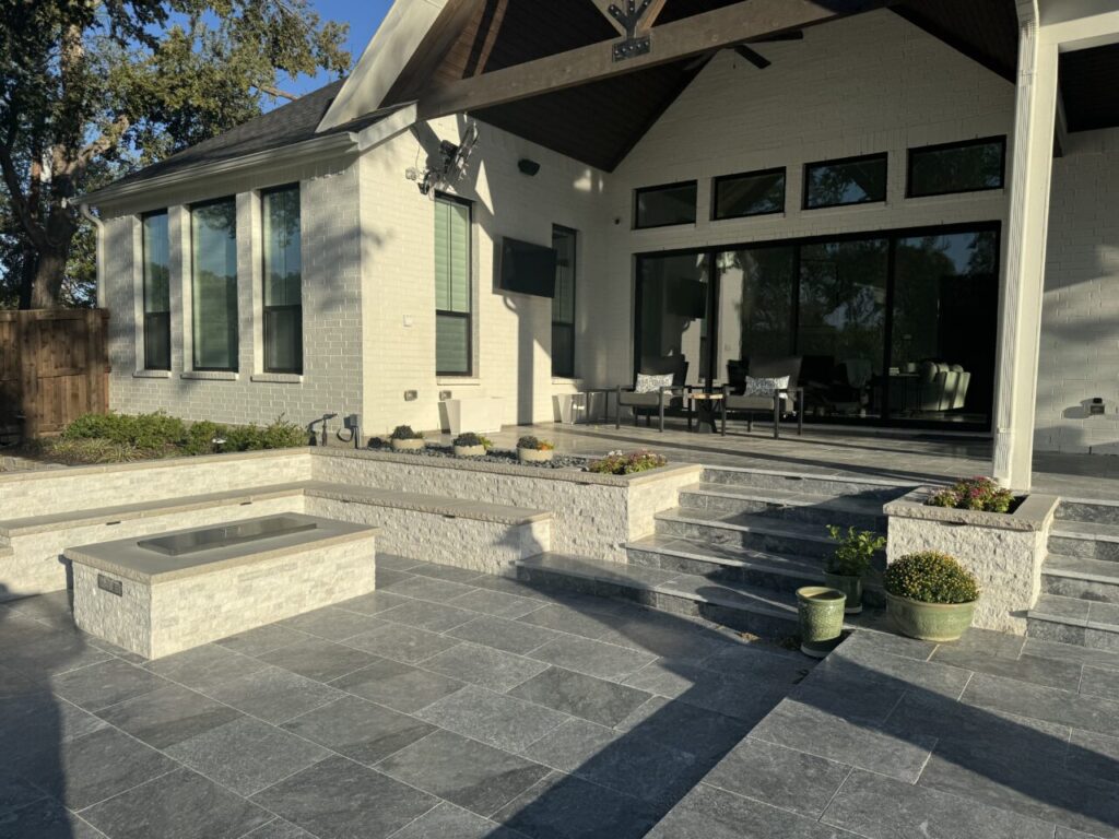Outdoor fire features custom built by Texas Outdoor Oasis