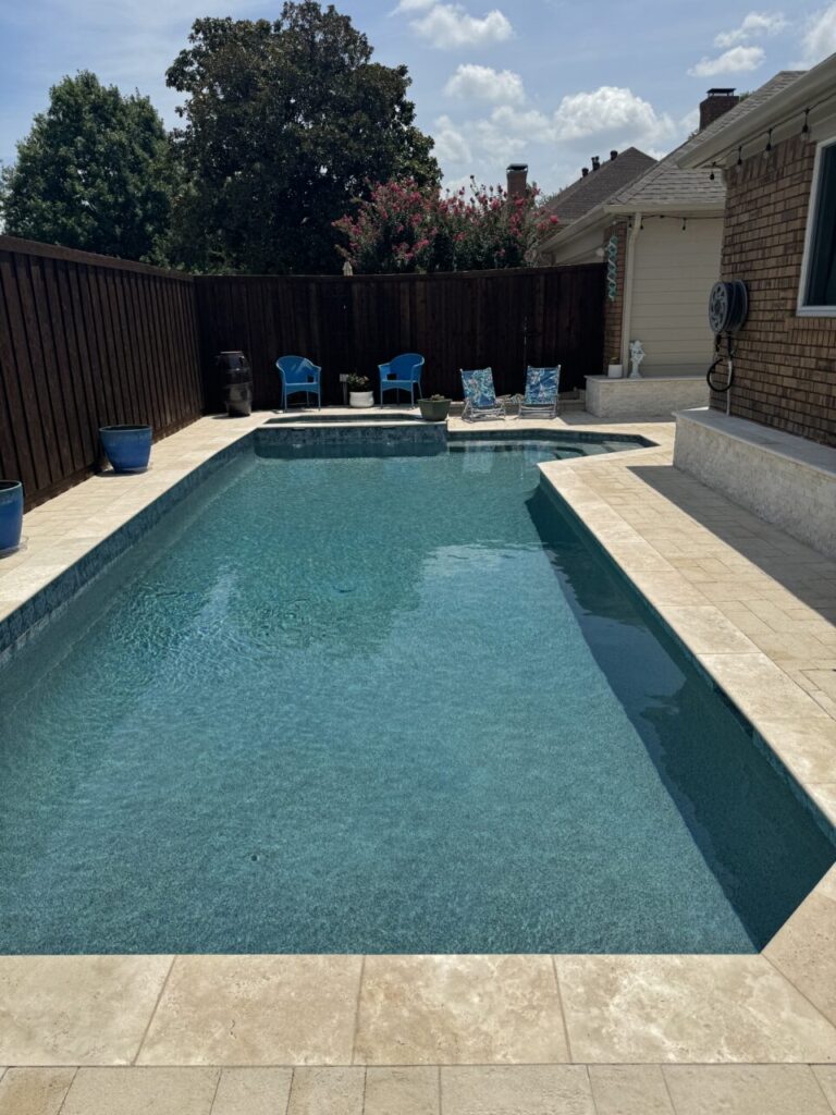 Remodeled pool by Texas Outdoor Oasis in North Texas
