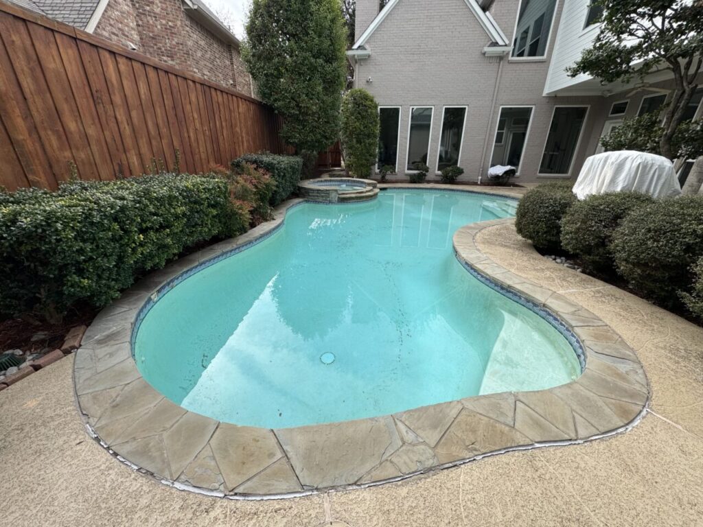 Remodeled pool by Texas Outdoor Oasis in North Texas