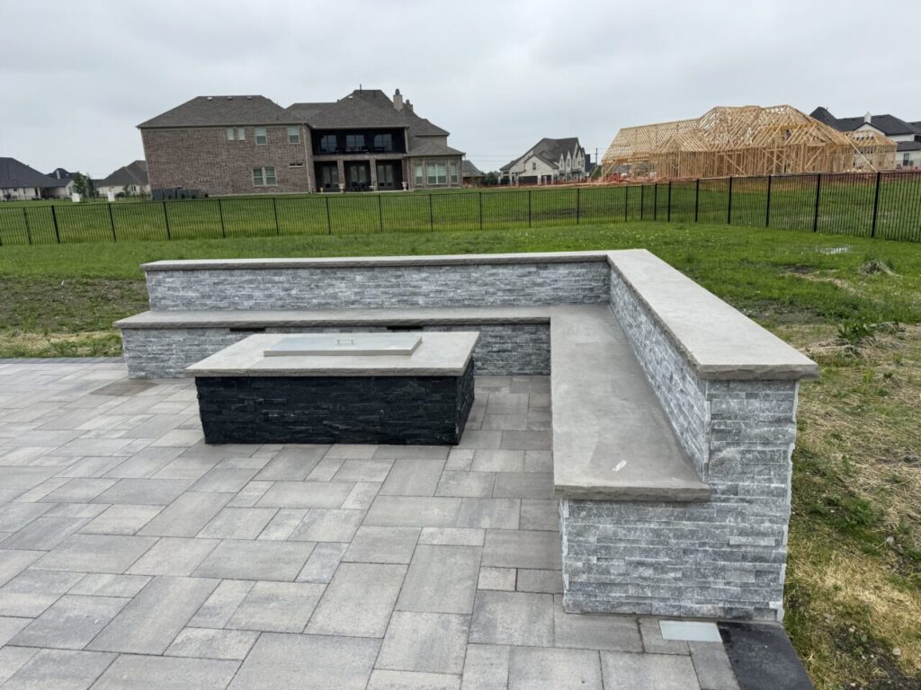 Outdoor fire features custom built by Texas Outdoor Oasis