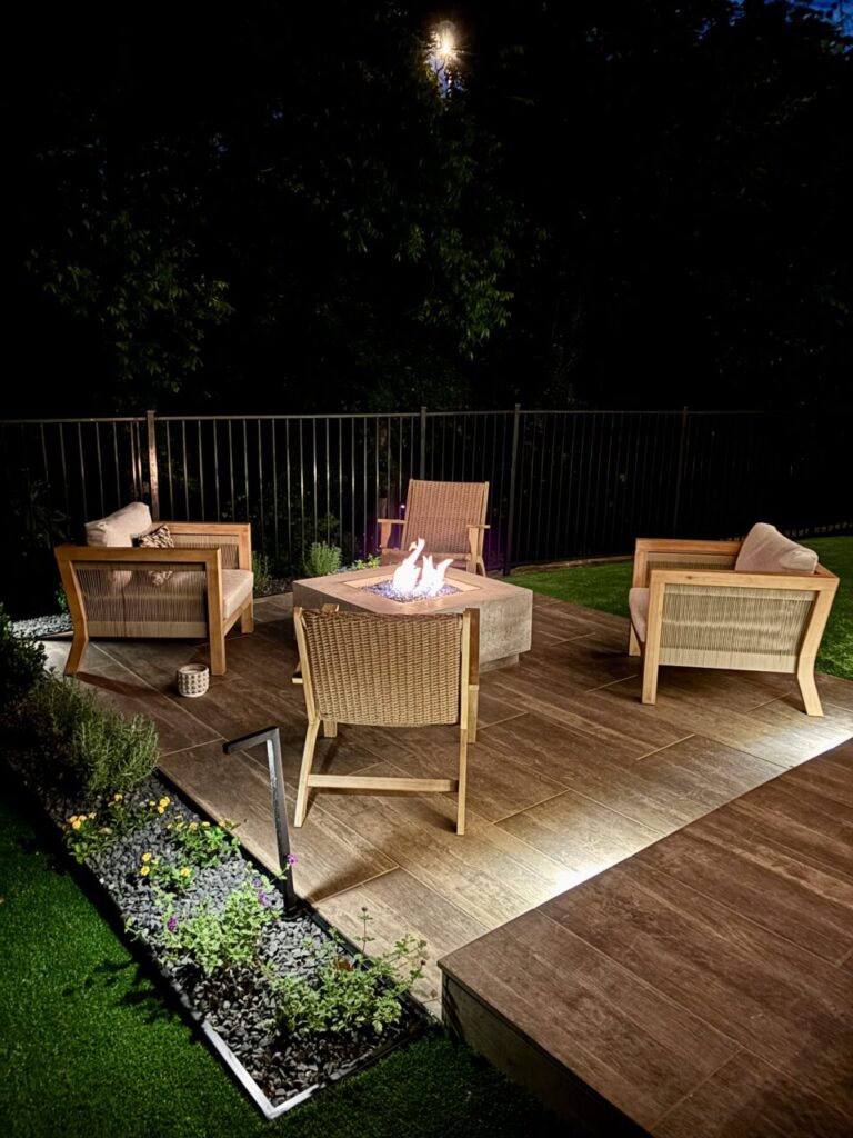 Outdoor fire features custom built by Texas Outdoor Oasis