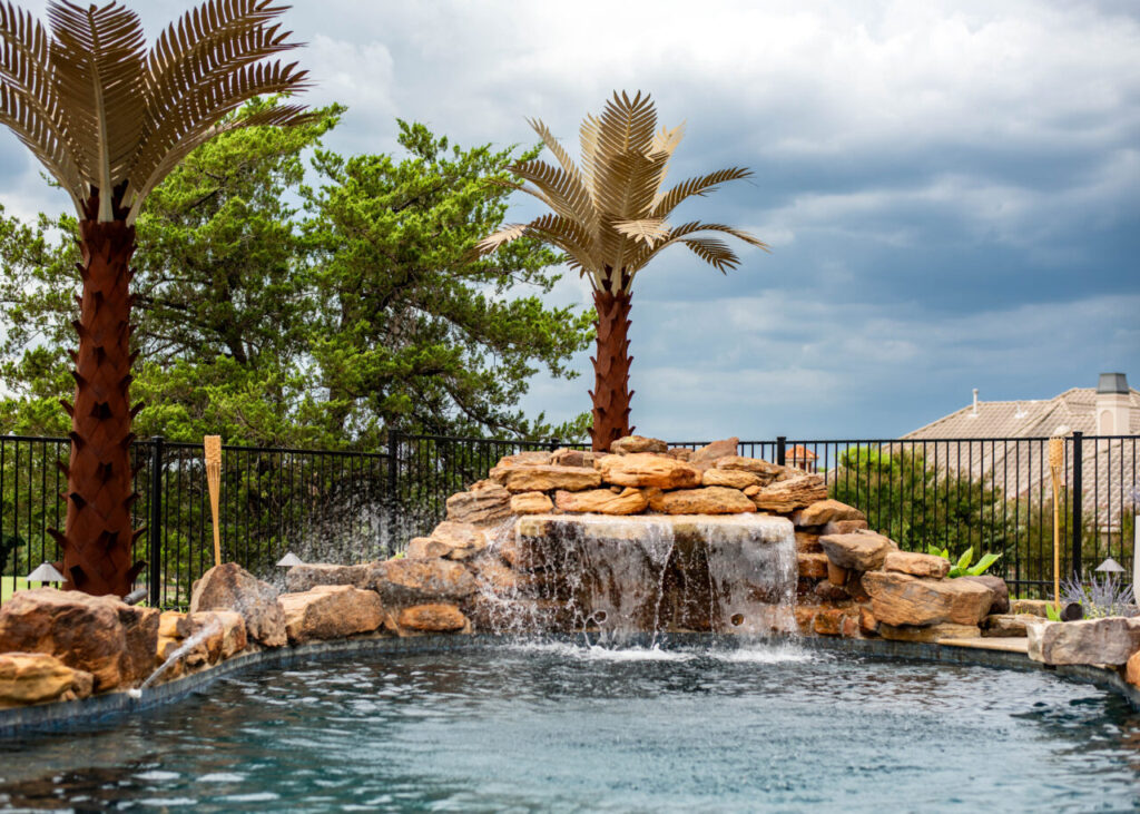 Custom Pool Waterfall Feature